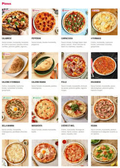 Menu Del Arte - Les  pizzas