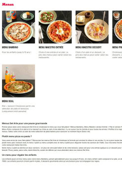 Menu Del Arte - Les menus