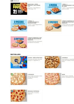 Menu Domino's pizza - Les menus et besterllers