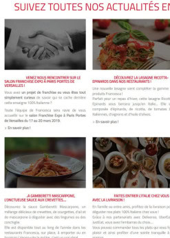 Menu Francesca - Les actualités