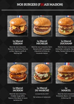 Menu King Marcel - Les burgers
