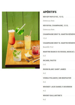 Menu La Pataterie - Apéritifs