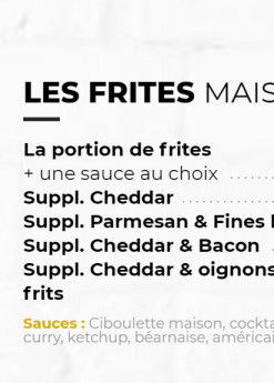 Menu Les Burgers de Papa - Frites et nuggets