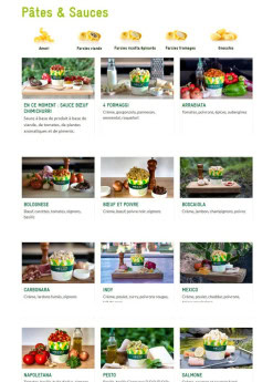 Menu Mezzo Di Pasta - Les pâtes et sauces