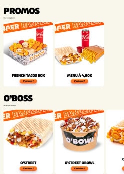 Menu O'tacos - O boss