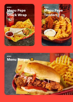 Menu Pepe Chicken - Menu