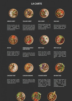 Menu Pitaya - La carte