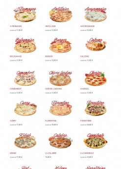 Menu Pizza Bonici - Les pizzas