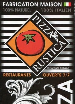 Menu Pizza Rustica - carte et menu pizza rustica à paris