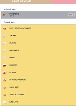 Menu Speed Burger - Les burgers sur mesure