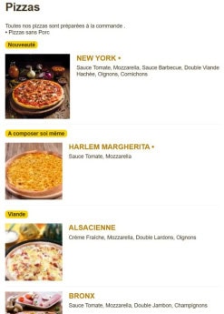 Menu Speed Rabbit Pizza - Les pizzas