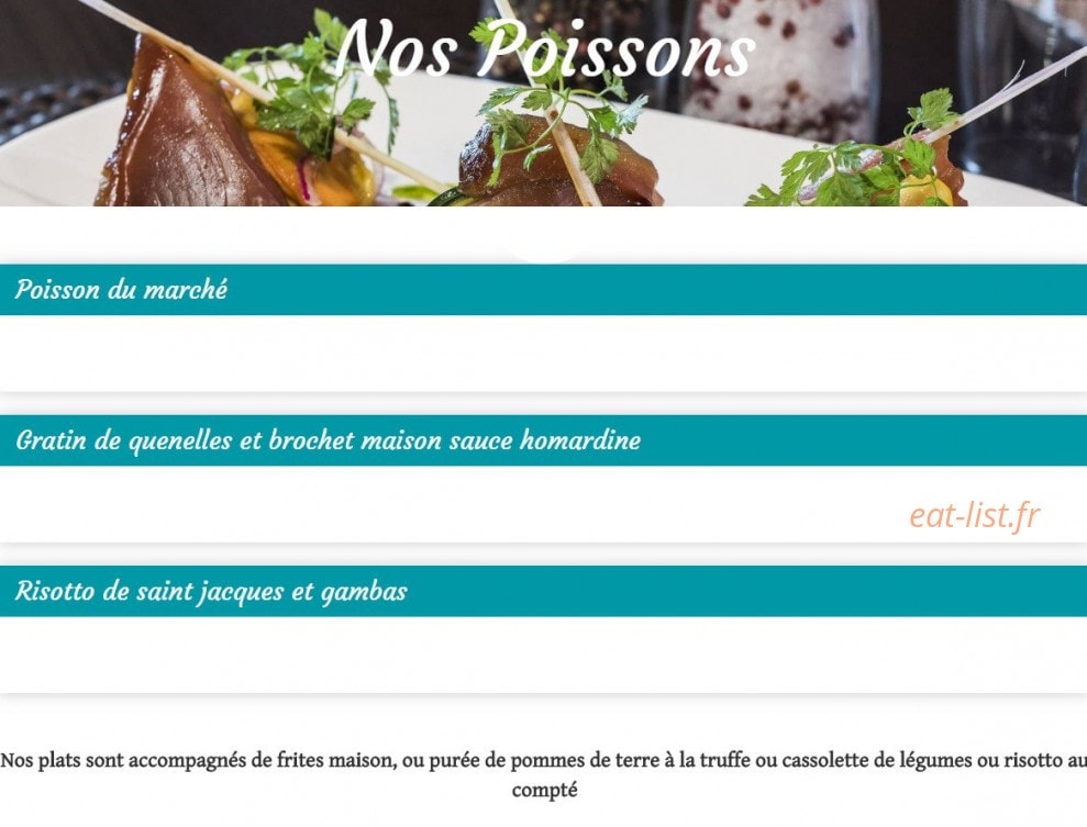 Au Comptoir des Viandes — carte page 4