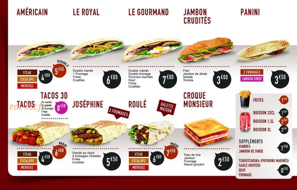 Au petit gourmand — carte page 2
