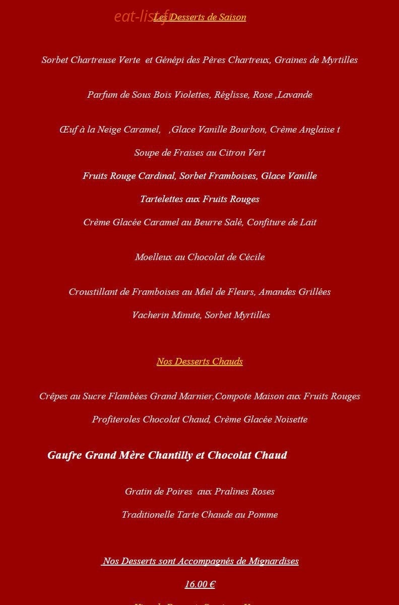 Auberge Bressane — carte page 7