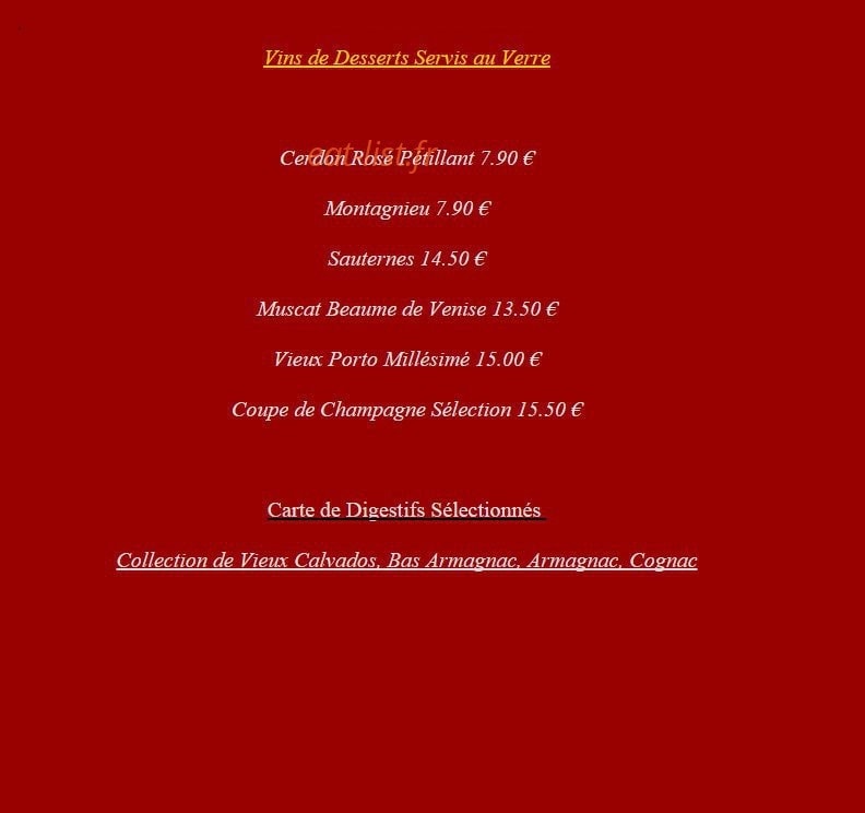 Auberge Bressane — carte page 8