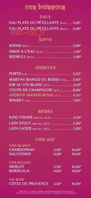 Bollyfood — carte page 6