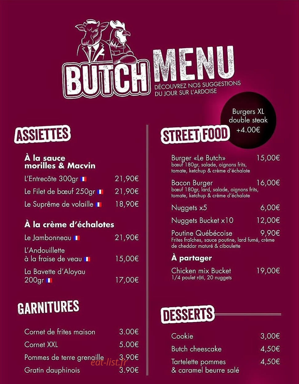 Butch — carte page 1
