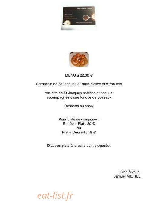 Café du Peloux — carte page 1