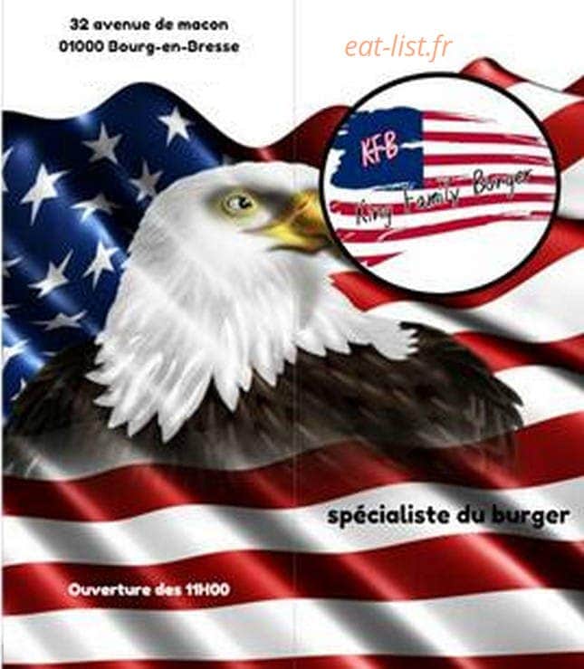 King Family Burger — carte page 1