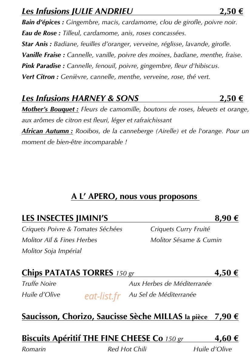 La Buvette — carte page 6