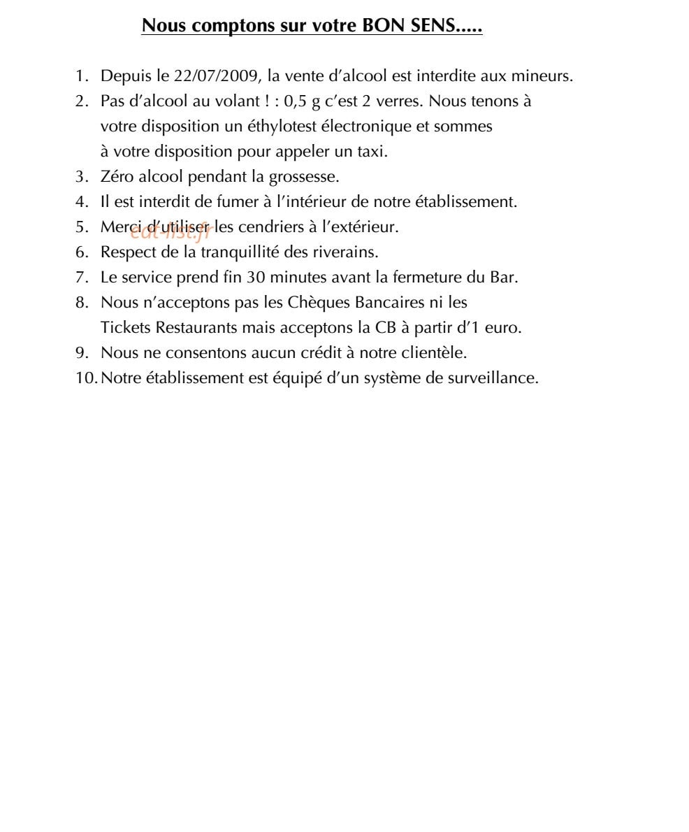 La Buvette — carte page 10