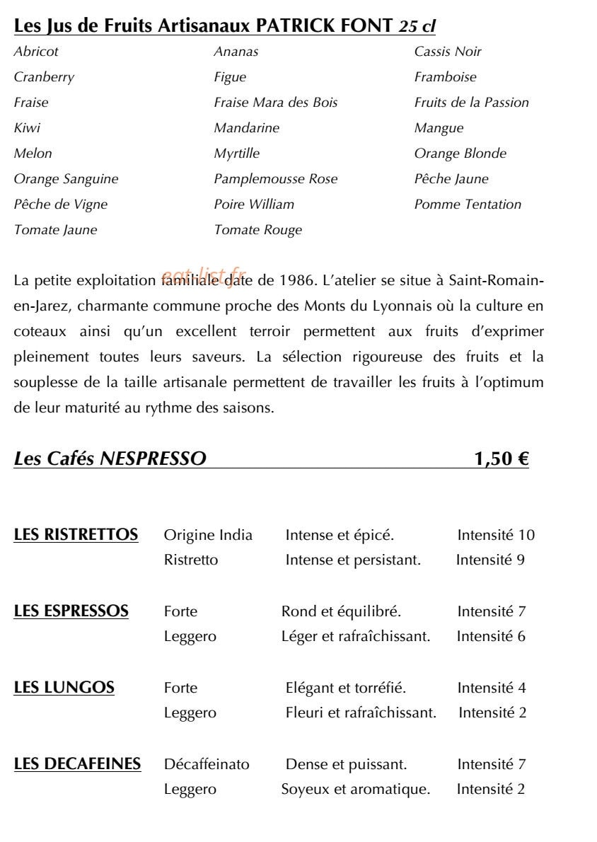La Buvette — carte page 5