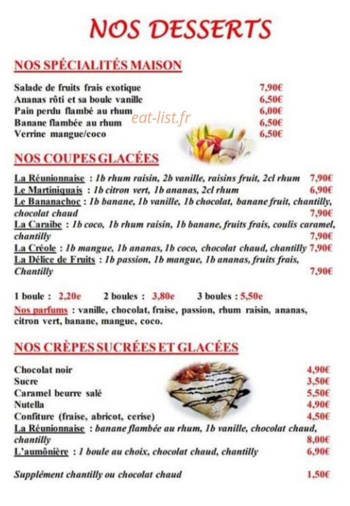 La Réunionnaise — carte page 1