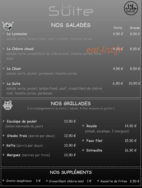 La Suite — carte page 1