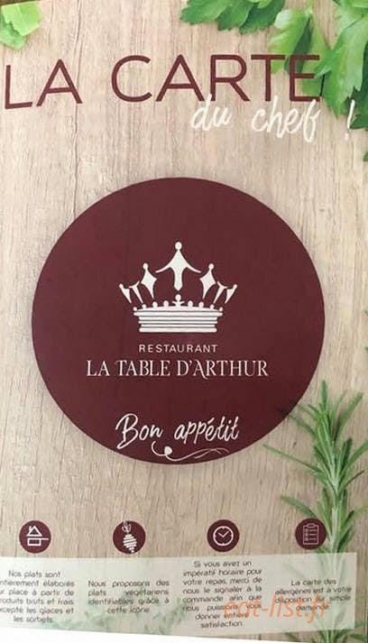 La Table d’Arthur — carte page 2