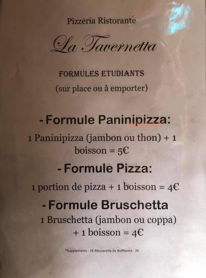 La Tavernetta — carte page 1