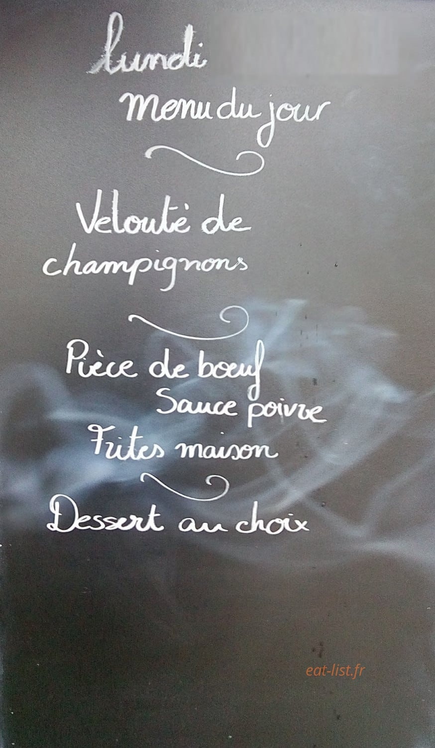 Le Bistrot — carte page 1