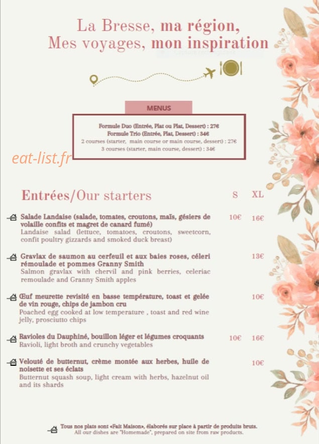 Le Chantecler — carte page 1