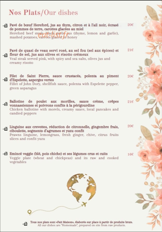 Le Chantecler — carte page 2