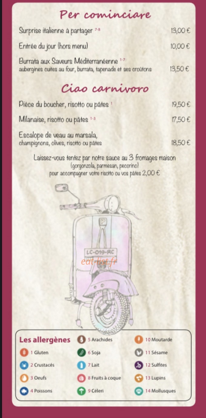 Le Vespa — carte page 1