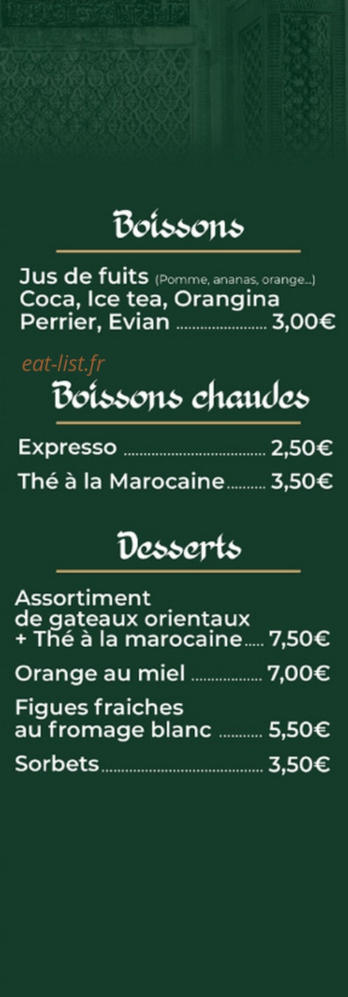 Mamounia — carte page 4