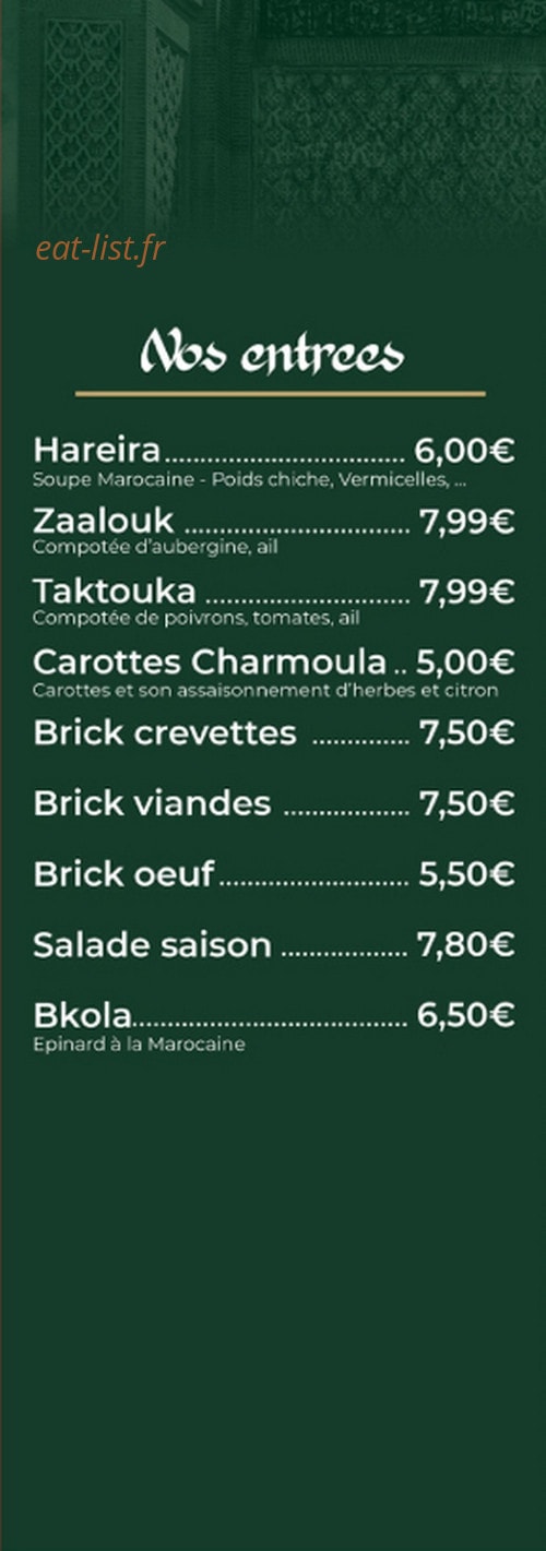 Mamounia — carte page 2