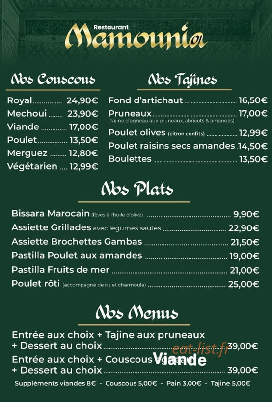 Mamounia — carte page 3