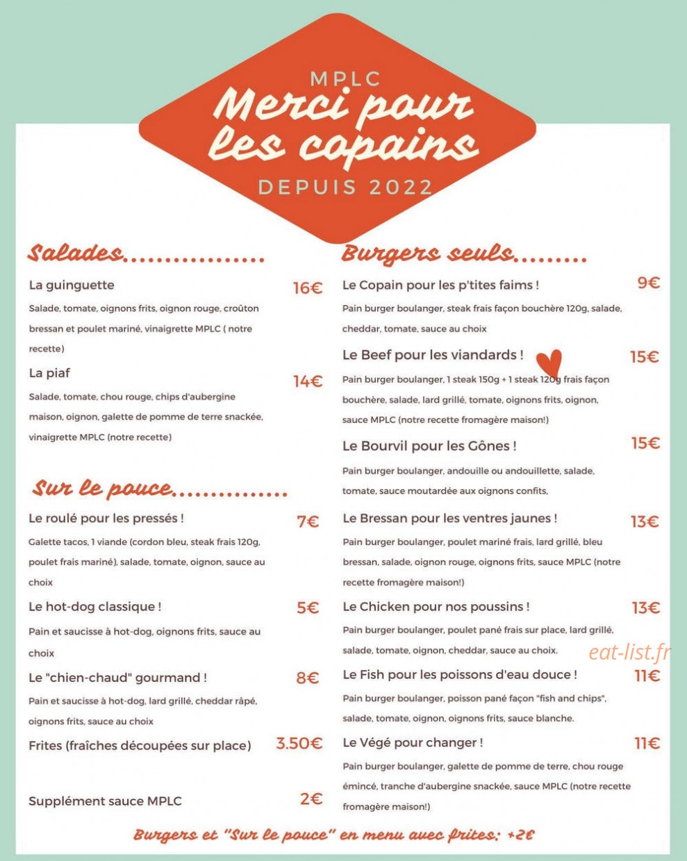 Merci pour les copains — carte page 1