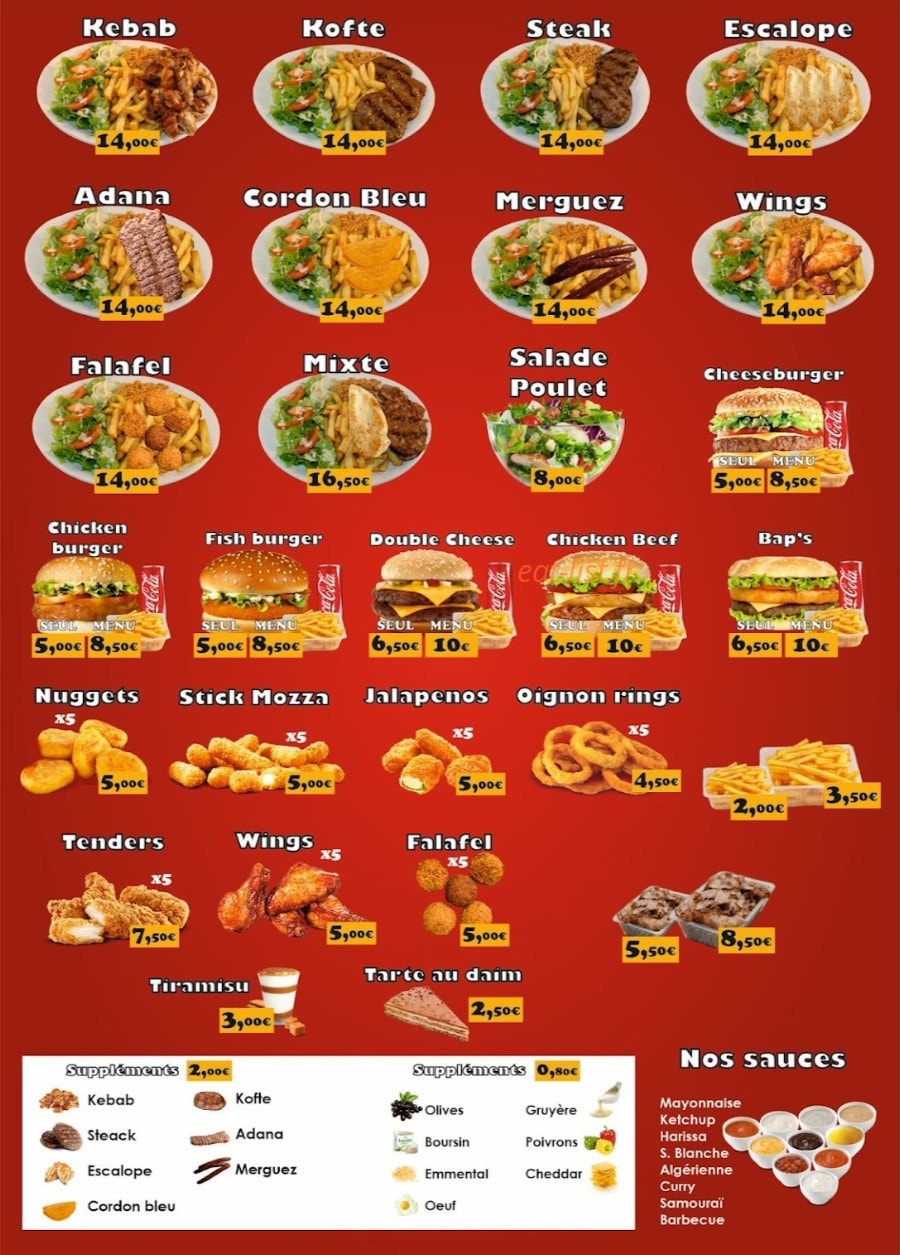 Pacha Kebab — carte page 3