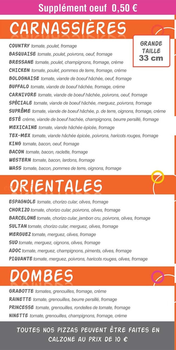 Pizz' Addict — carte page 2