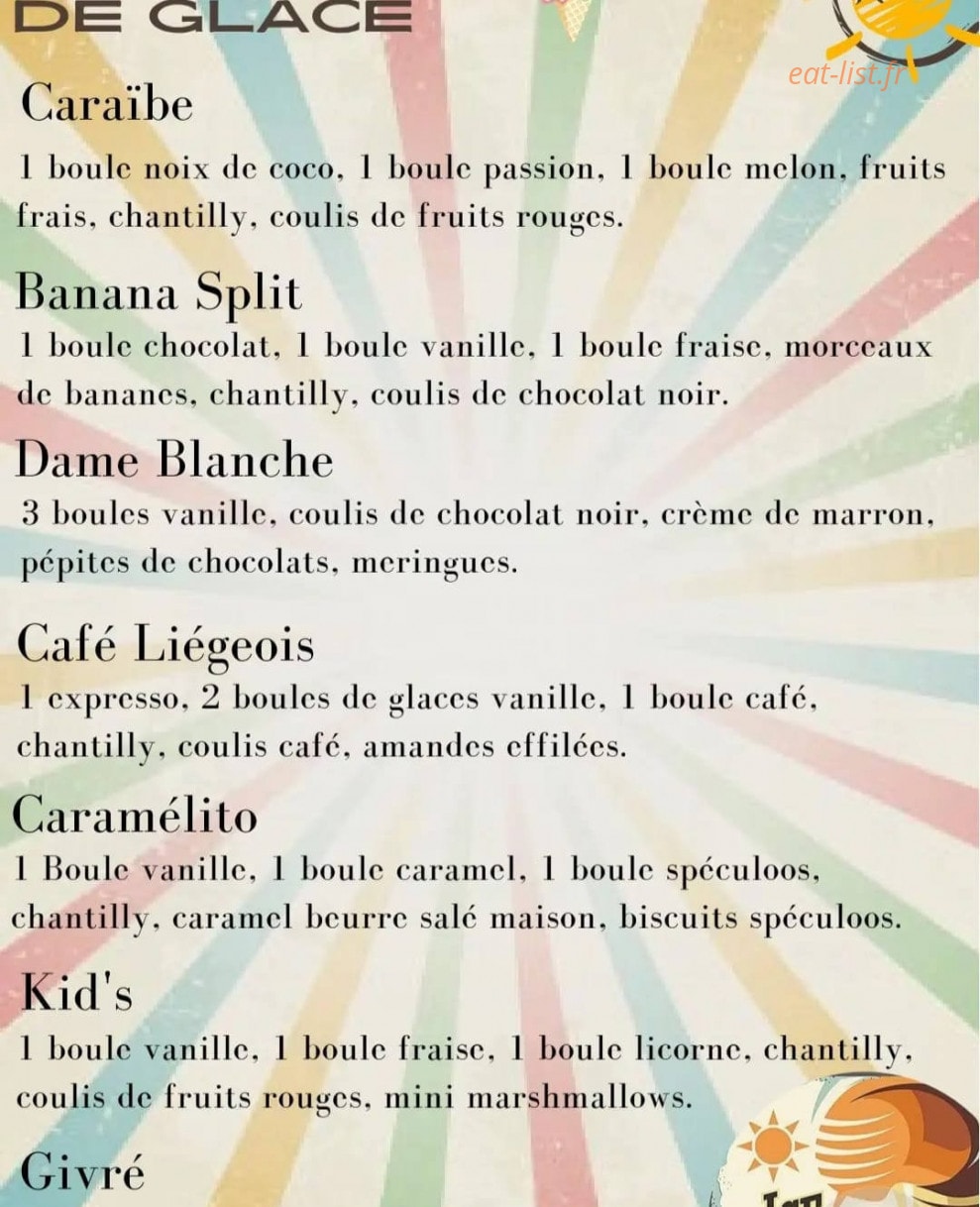 Plaisirs Gourmands — carte page 1