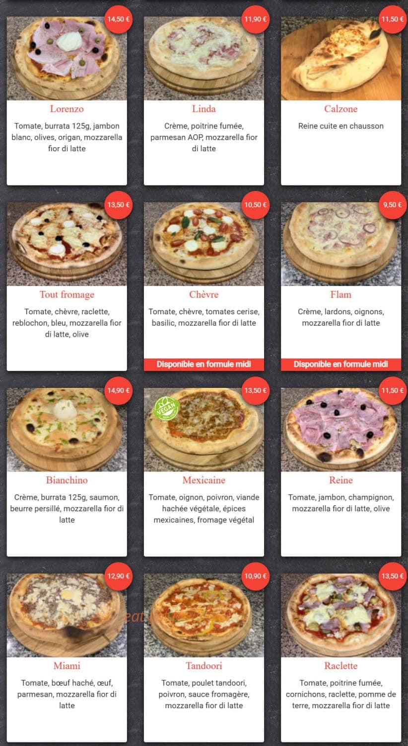 Robin Des Pizz — carte page 2