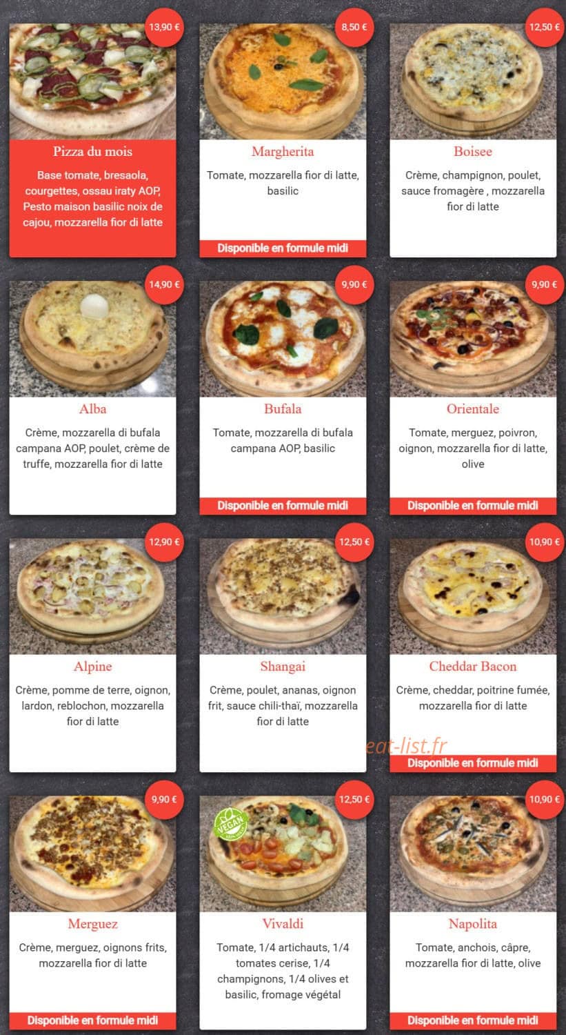 Robin Des Pizz — carte page 1