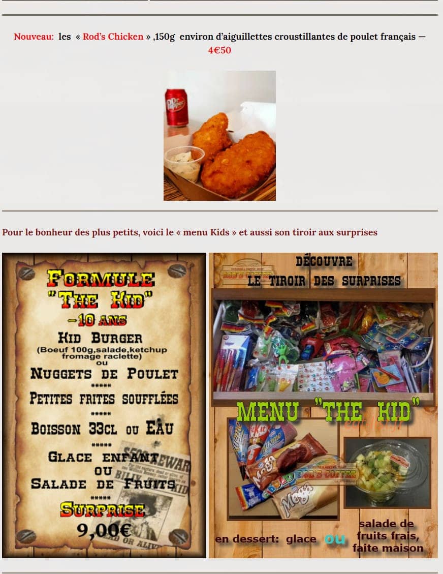 Rods Coffee — carte page 2