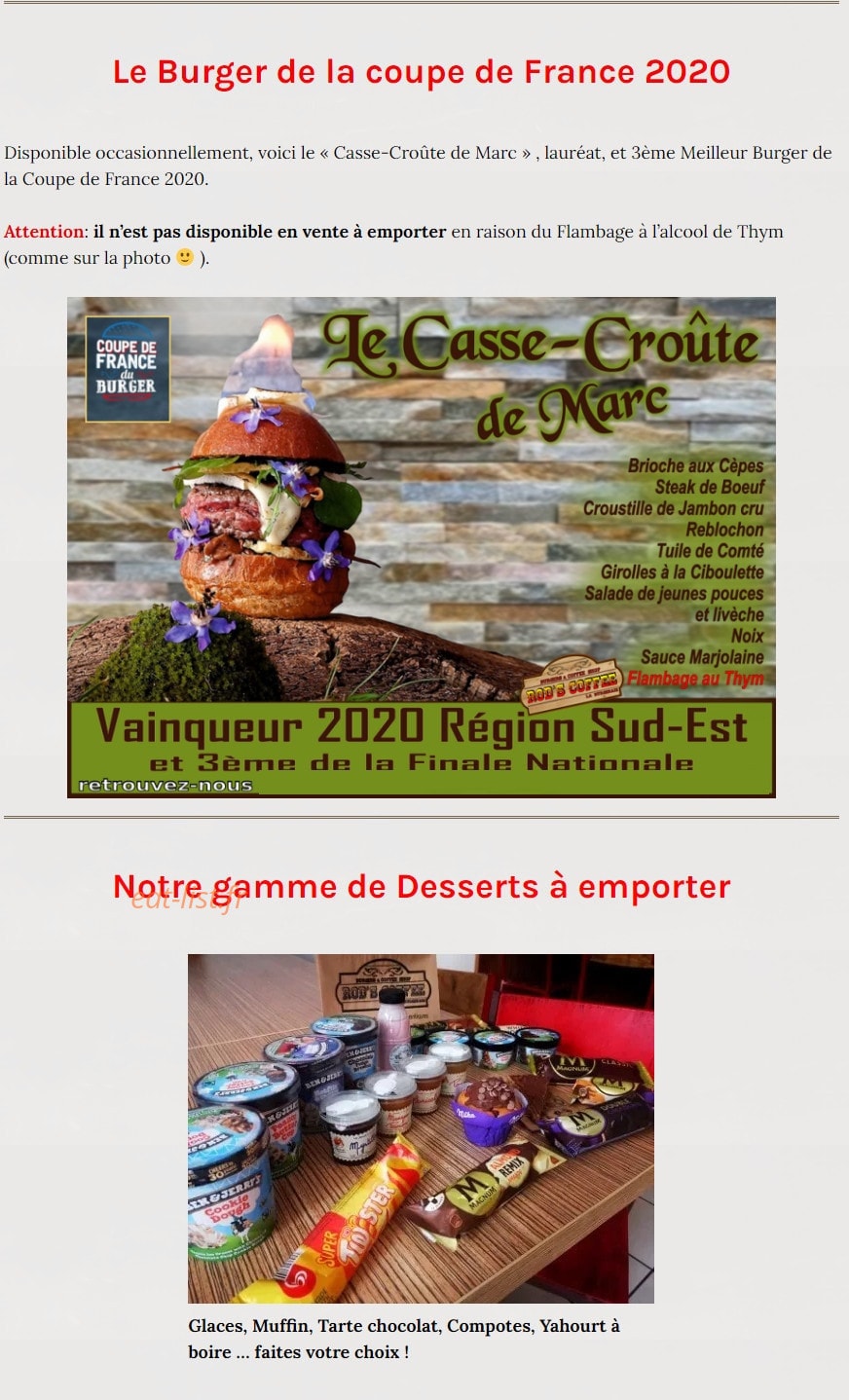 Rods Coffee — carte page 6