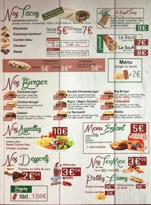 Royal Pizza — carte page 2