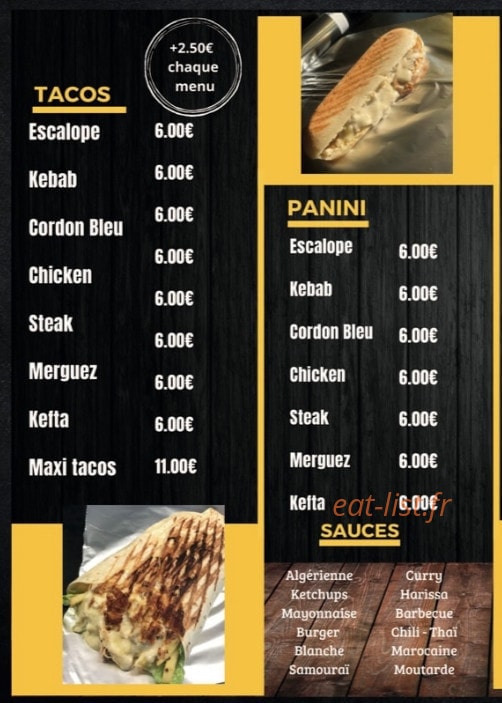 Snack AM — carte page 2