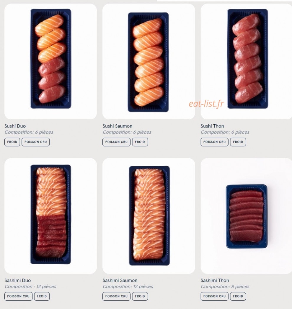 Sushi Daily — carte page 1