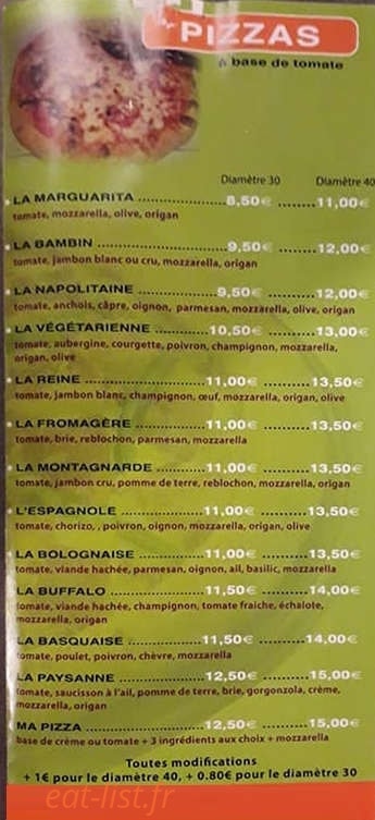 Kebab Pizza — carte page 4