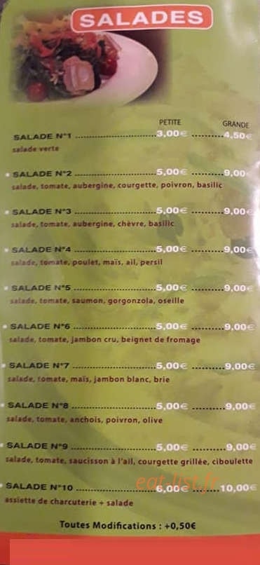 Kebab Pizza — carte page 2